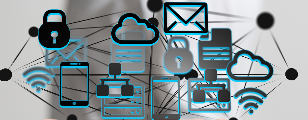 diagram depicting various icons that are interconnective InteractiveGIS